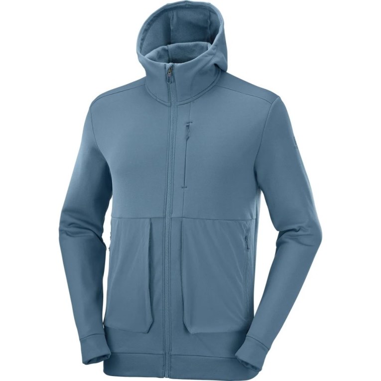 Salomon Essential Warm Fleece Men's Jackets Blue | CA 74Q29